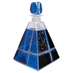 Art Deco Blue Perfume Bottle by Karl Palda, circa 1930