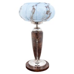 Art Deco Blue Table Lamp
