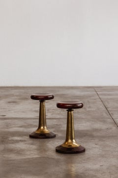 Art Deco Boat Stools, 1930s, Set of 2