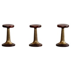 Art Deco Boat Stools, 1930s, Set of 3