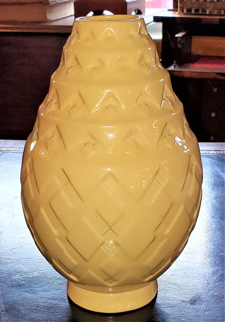 Belgian Art Deco Boch Freres La Louviere Pineapple Vase For Sale