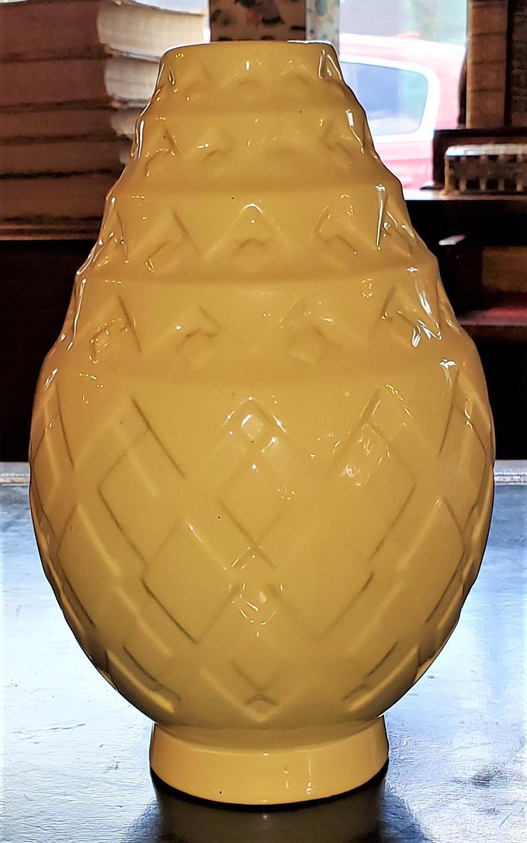 Hand-Crafted Art Deco Boch Freres La Louviere Pineapple Vase For Sale