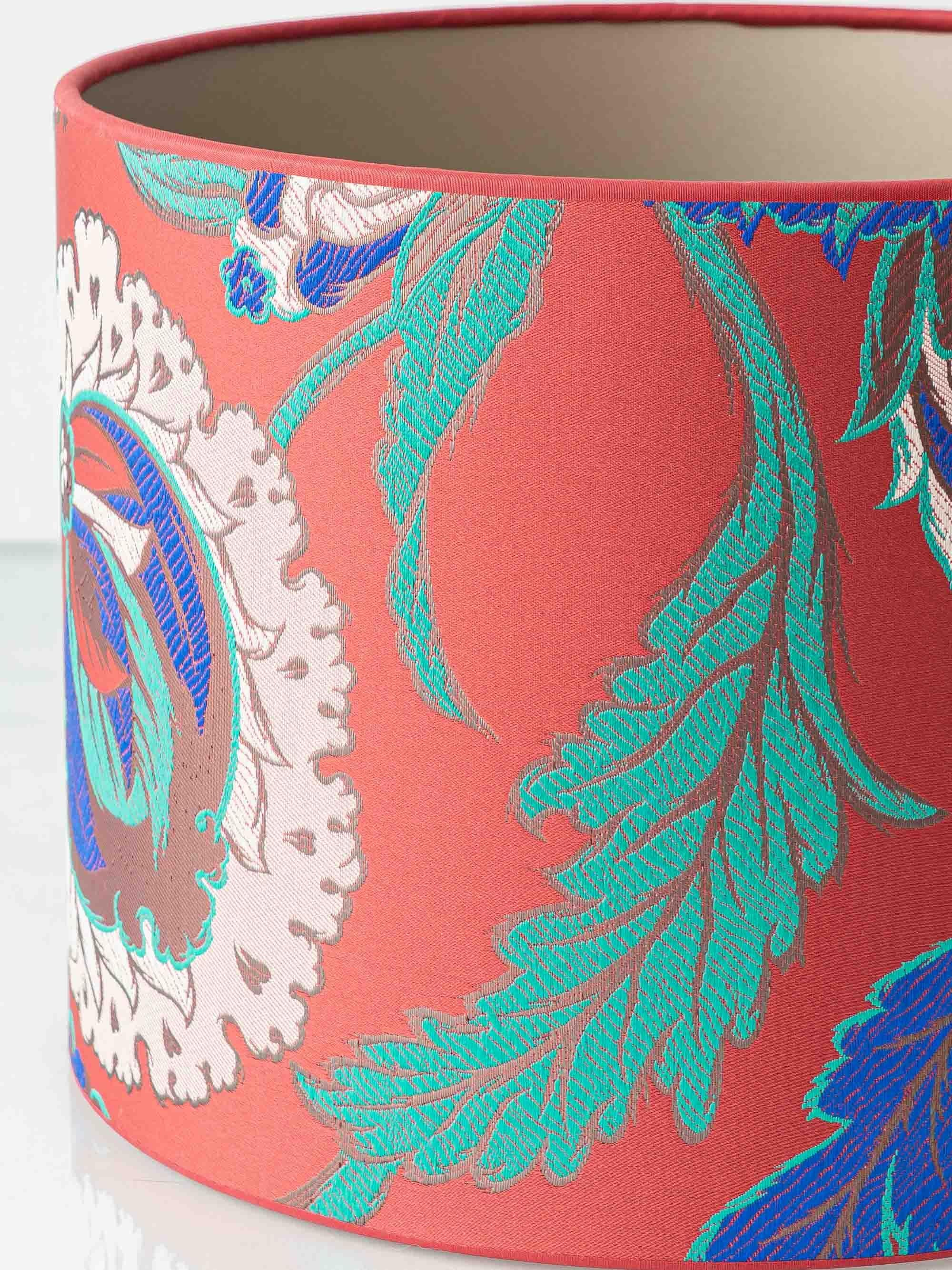 Lampe Art Déco Boch Frères avec abat-jour en brocart New Pierre Frey, époque Catteau en vente 2