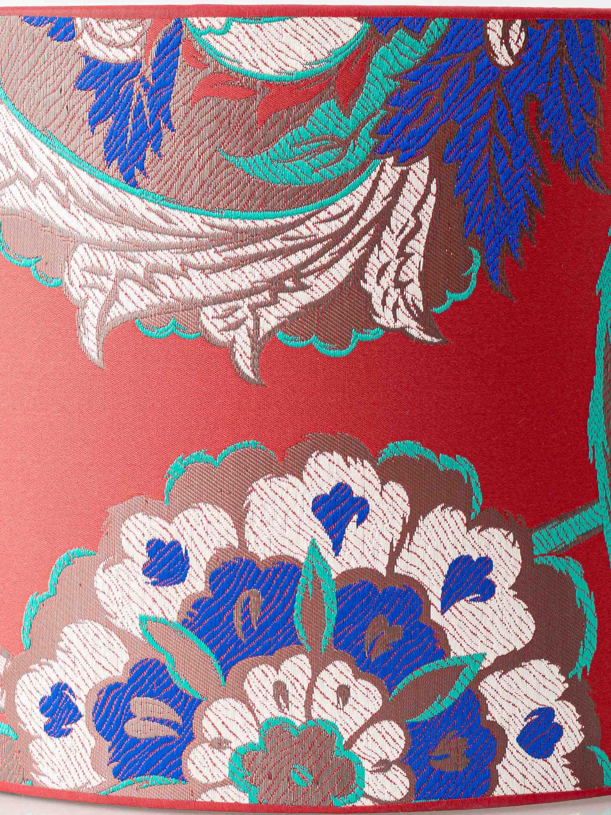 Lampe Art Déco Boch Frères avec abat-jour en brocart New Pierre Frey, époque Catteau en vente 4
