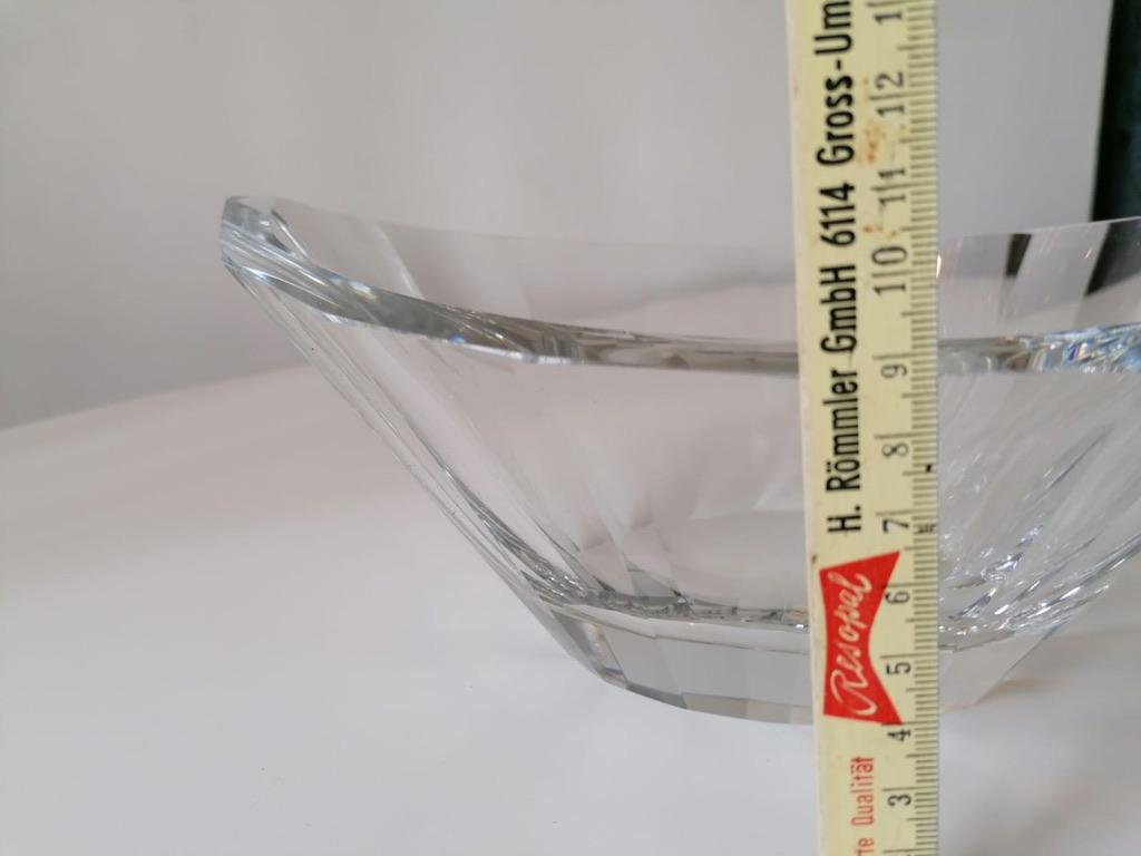 Art Deco Bohemian Crystal Glass Bowl For Sale 6