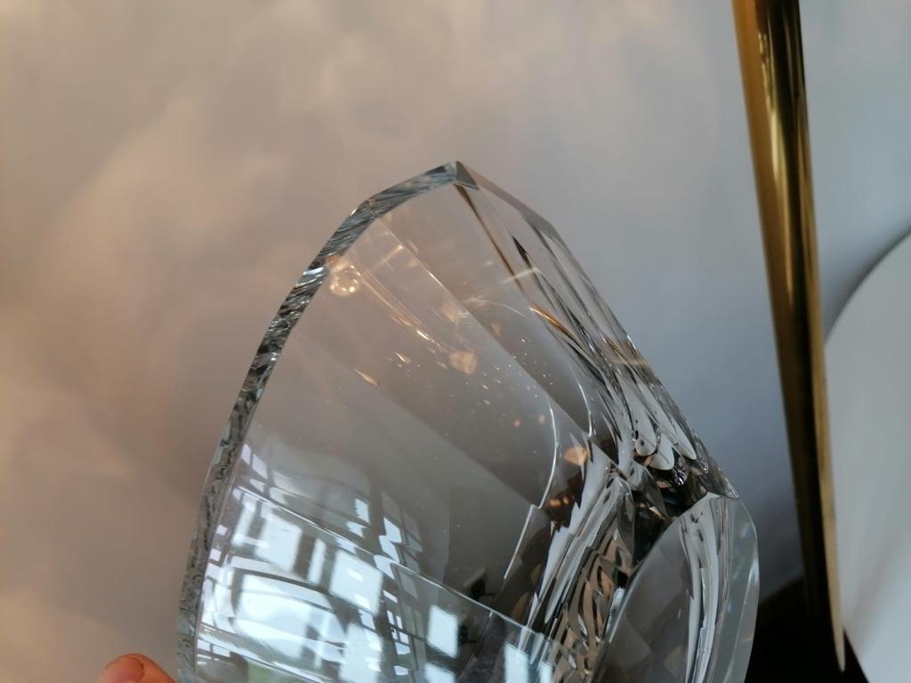 Art Deco Bohemian Crystal Glass Bowl For Sale 2