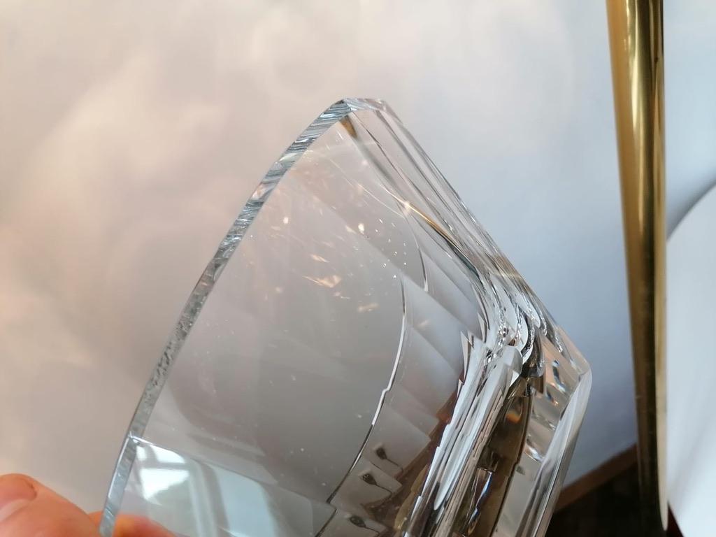 Art Deco Bohemian Crystal Glass Bowl For Sale 4