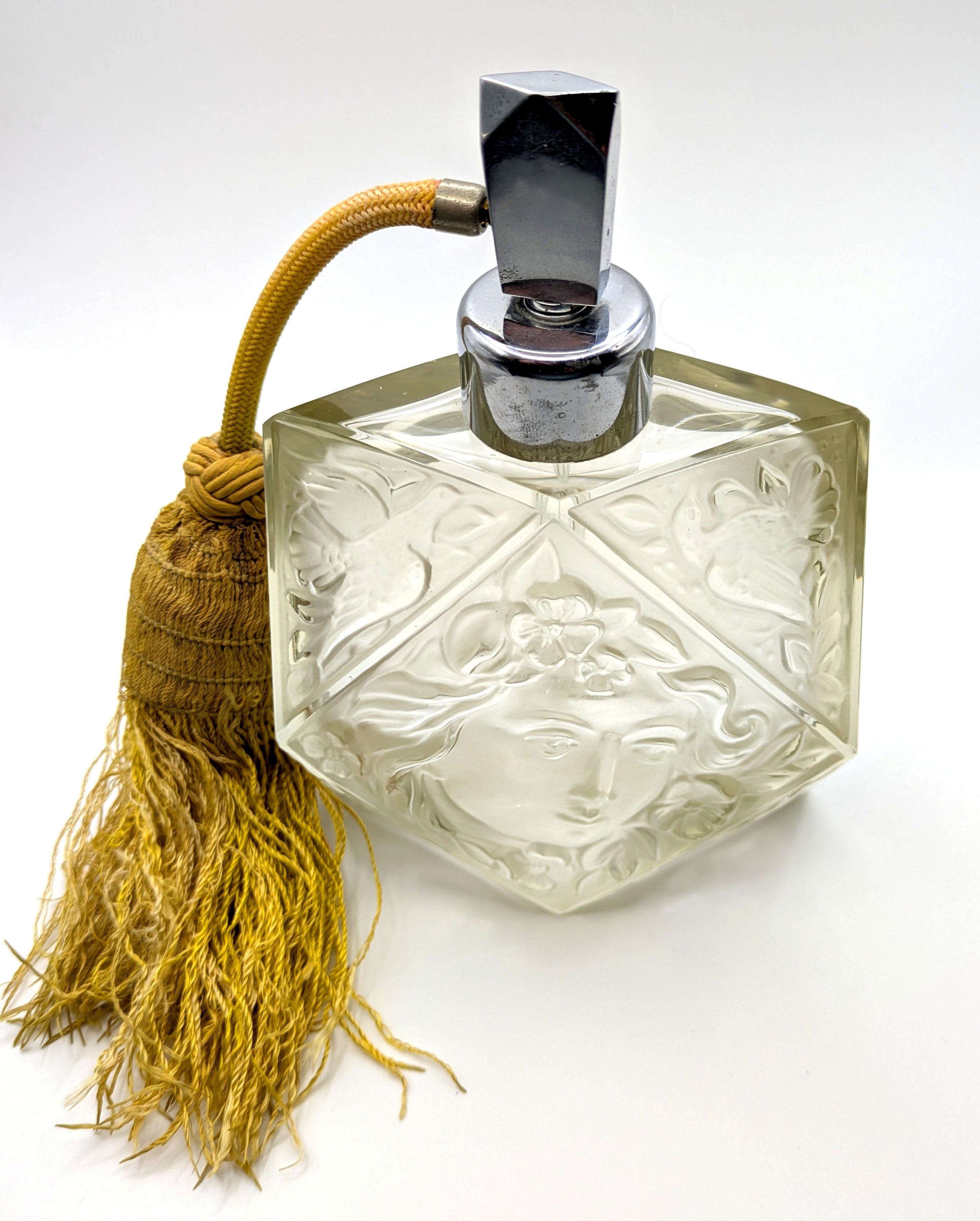 Art Deco Böhmisches Glas-Duftfläschchen von Rudolf Hlousek , um 1930 im Angebot 2