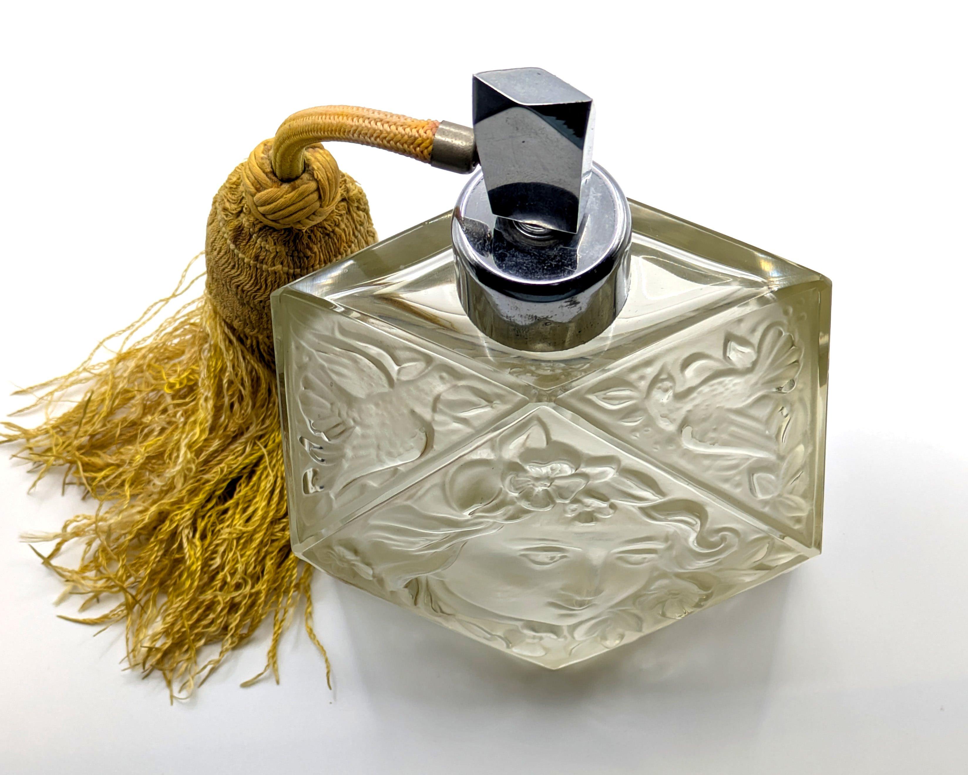 Art Deco Böhmisches Glas-Duftfläschchen von Rudolf Hlousek , um 1930 im Angebot 5