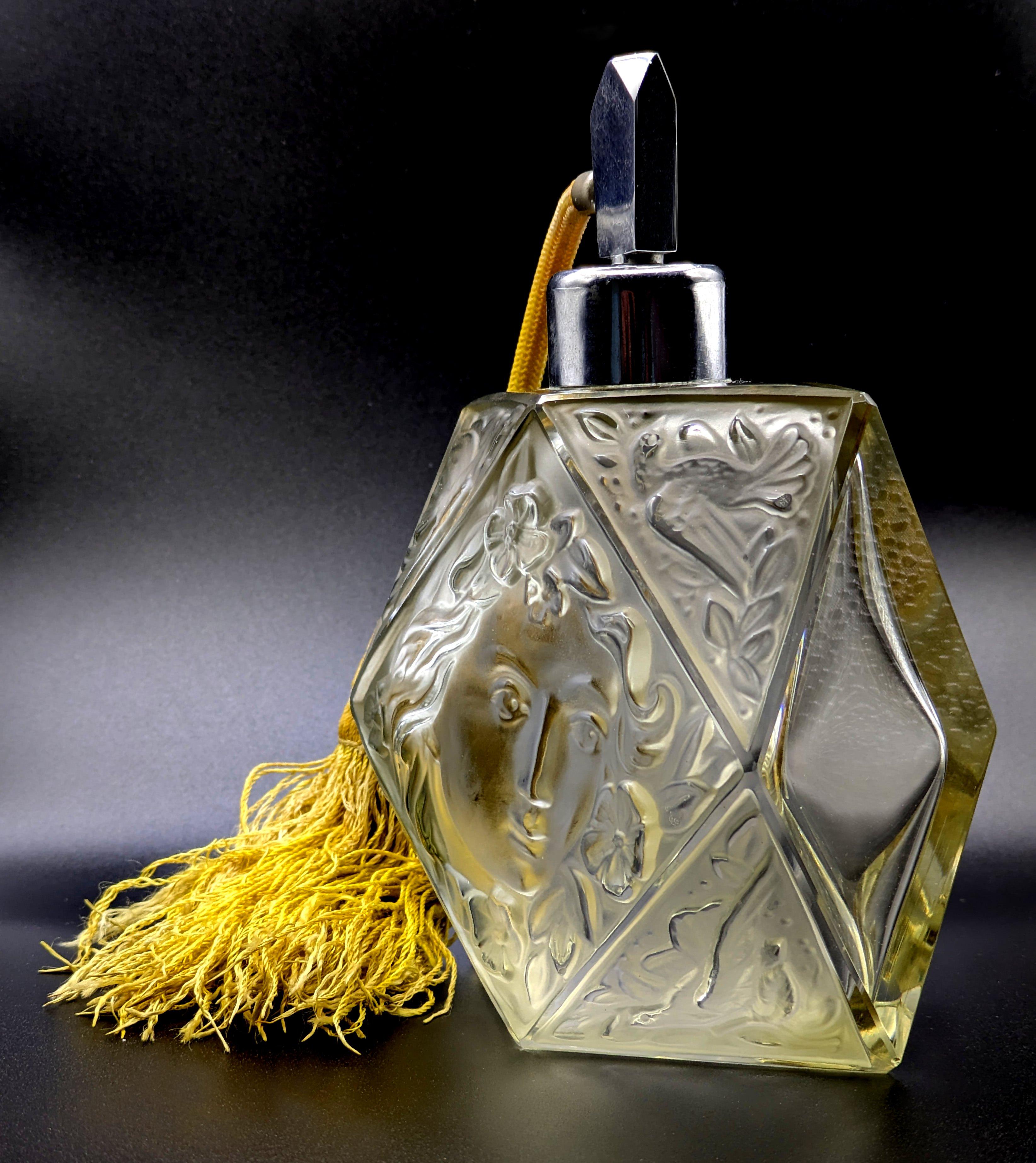 Art Deco Böhmisches Glas-Duftfläschchen von Rudolf Hlousek , um 1930 (Art déco) im Angebot