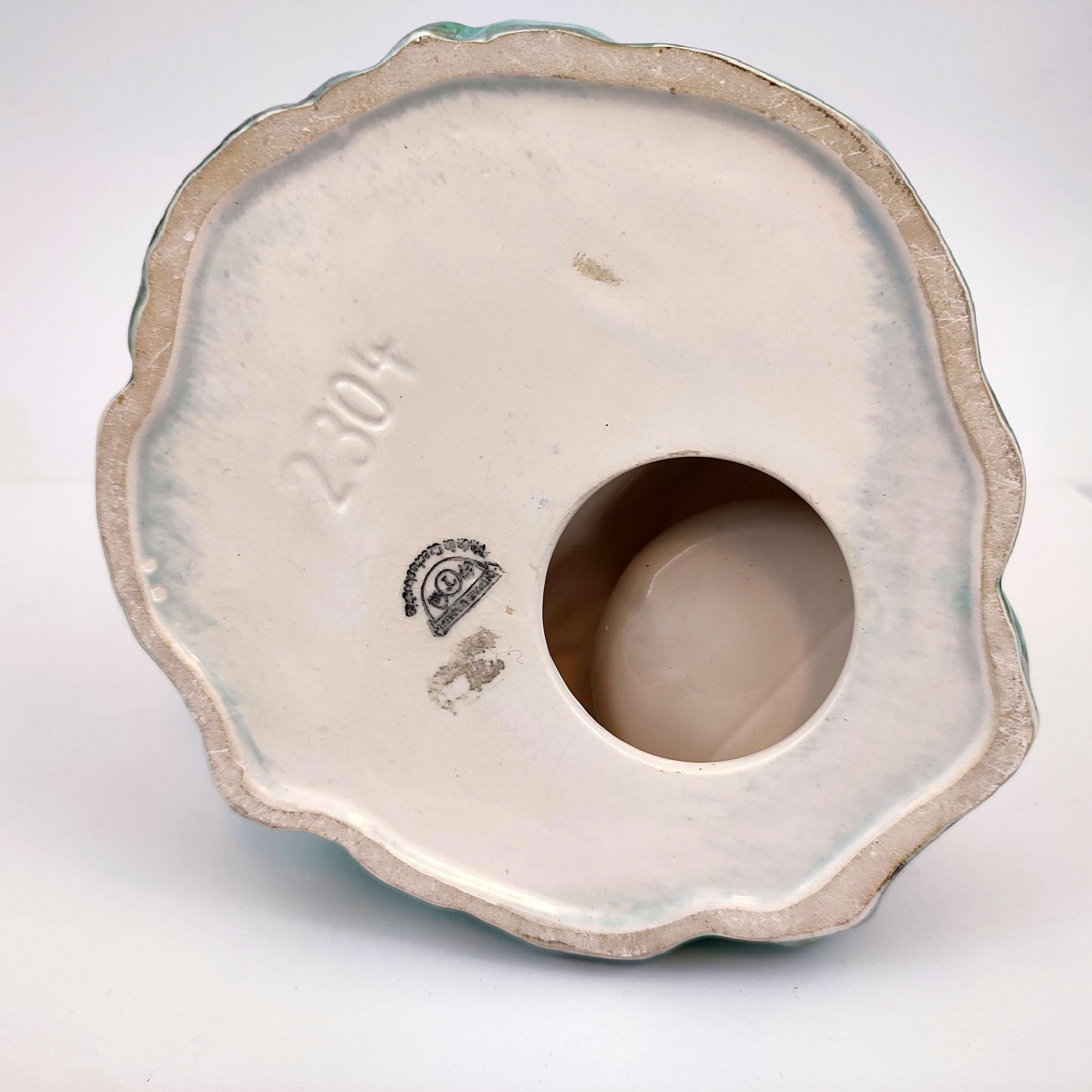 Art Deco Bohemian Ditmar Urbach Pottery Polar Bear Bowl Videpoche For Sale 5
