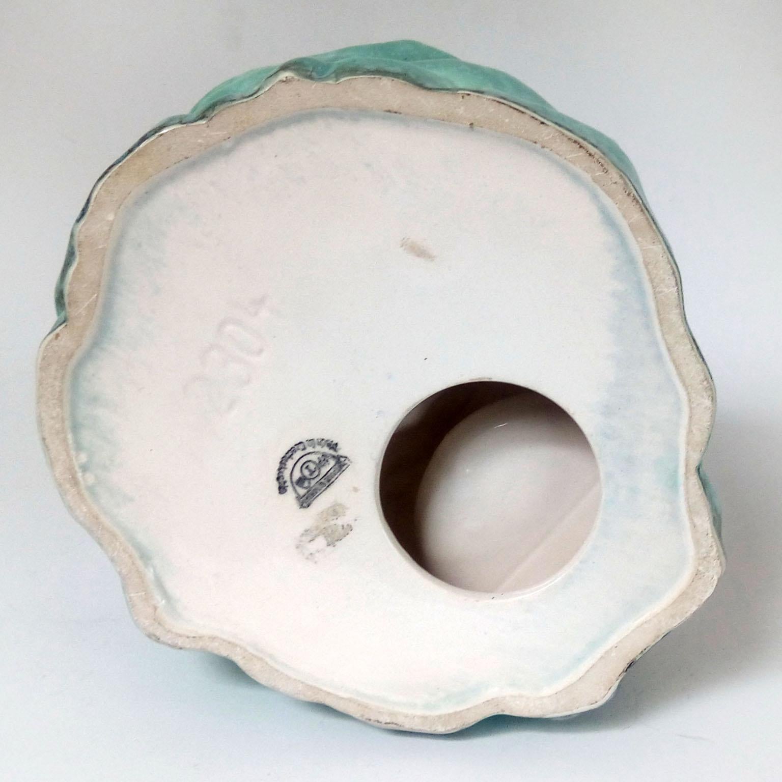Art Deco Bohemian Ditmar Urbach Pottery Polar Bear Bowl Videpoche For Sale 4