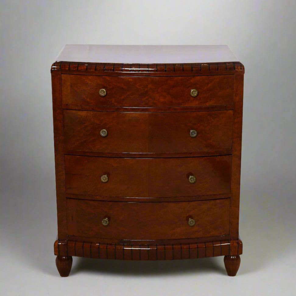 Art Deco Bombe Front Chest In Good Condition For Sale In New York, NY