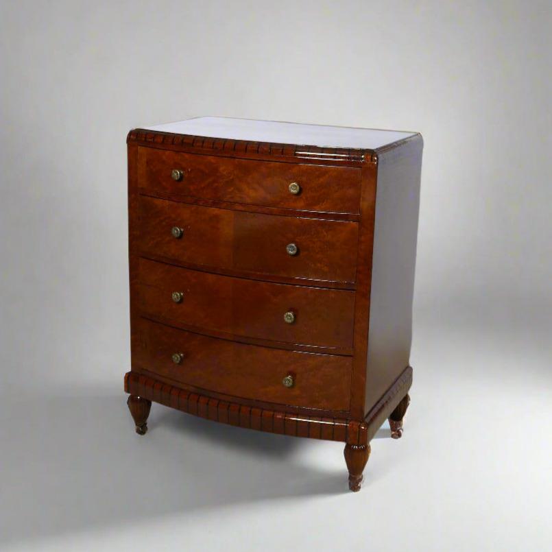 Bronze Art Deco Bombe Front Chest For Sale