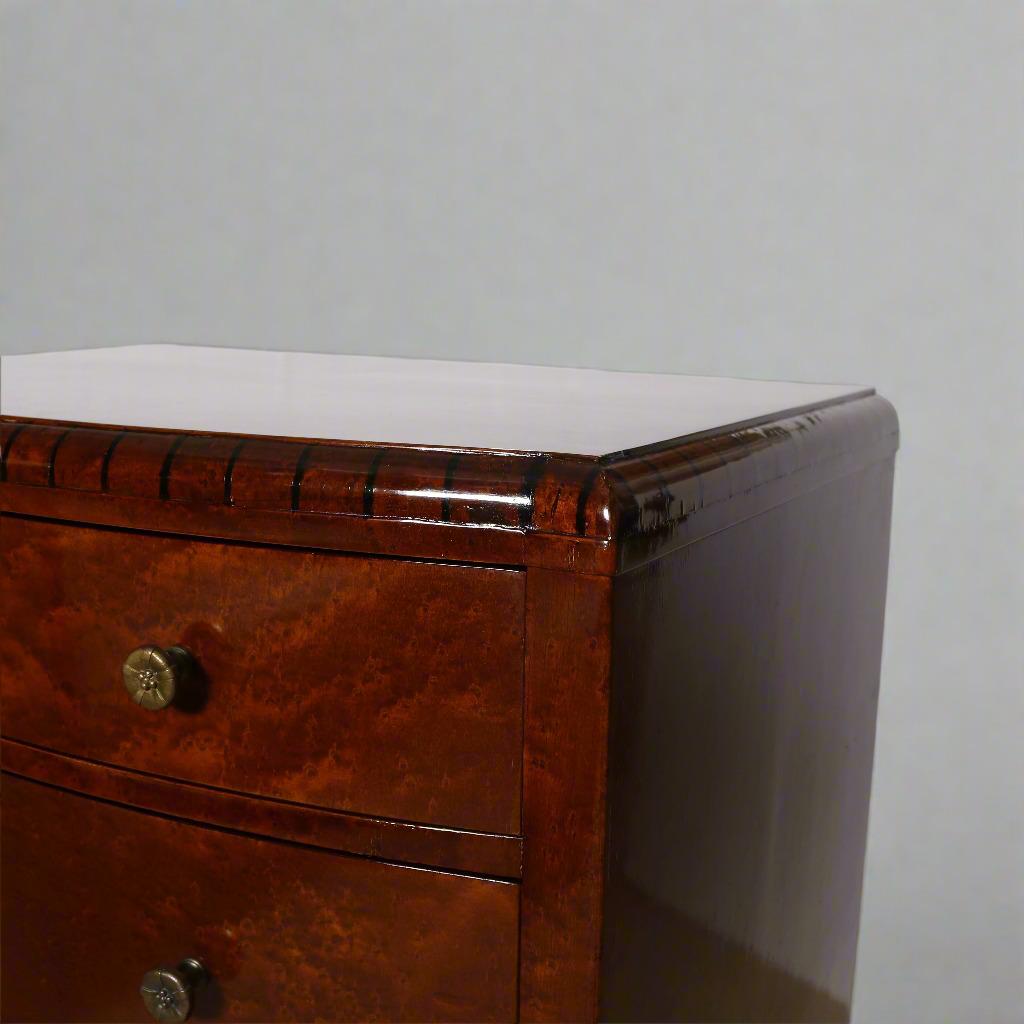 Art Deco Bombe Front Chest For Sale 1