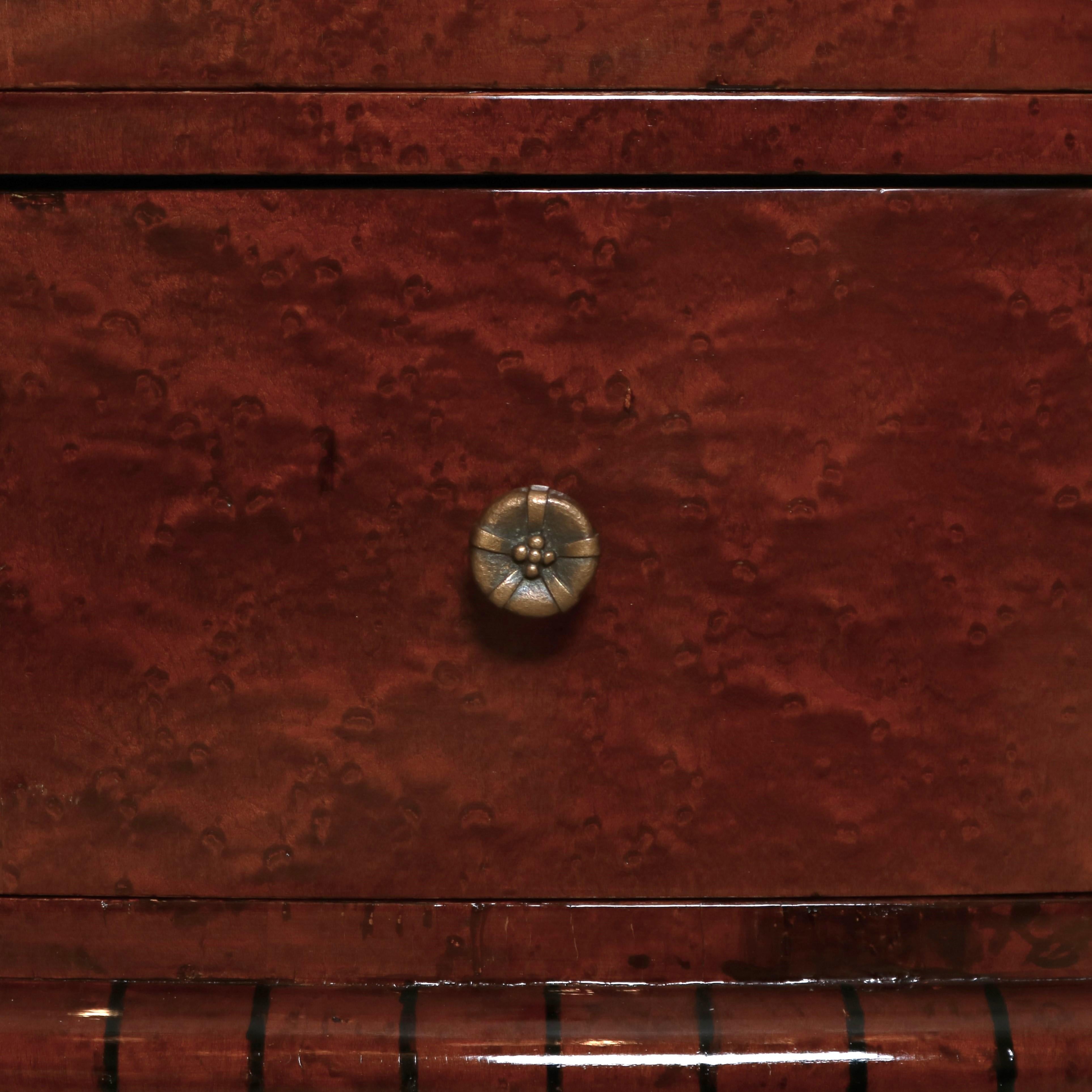 Art Deco Bombe Front Chest For Sale 3