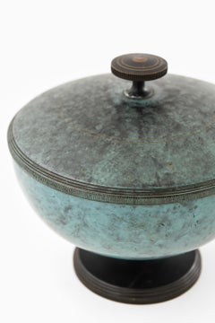 Art Deco Bonbonjaire in Bronze von Nils Fougstedt, 1930er Jahre