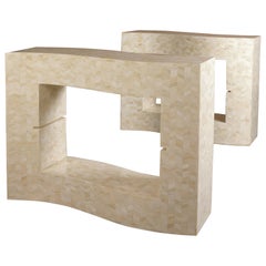 Art Deco Bone Tessellated Dining Table Base