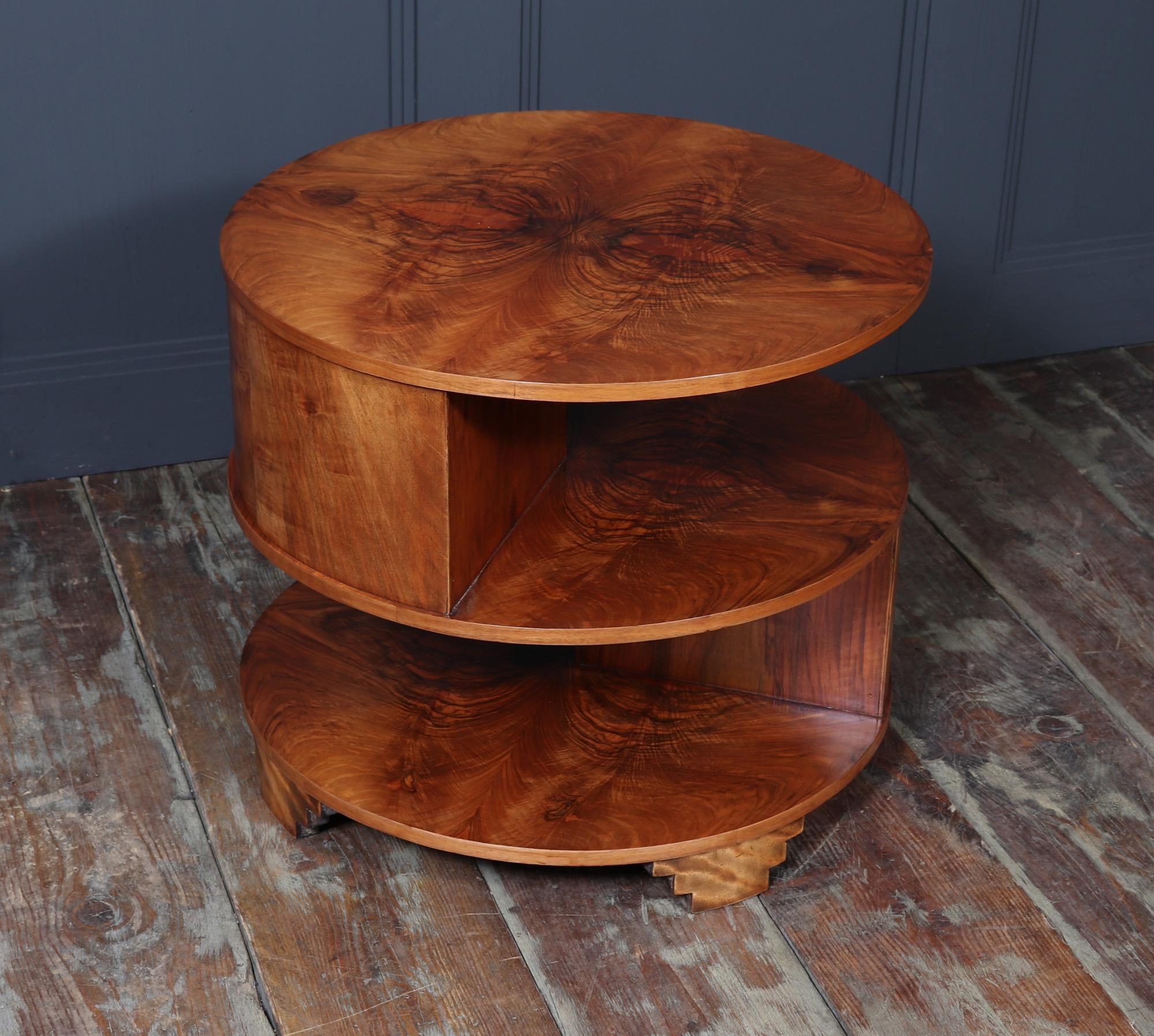 Art Deco Book Coffee Table in Walnut 5
