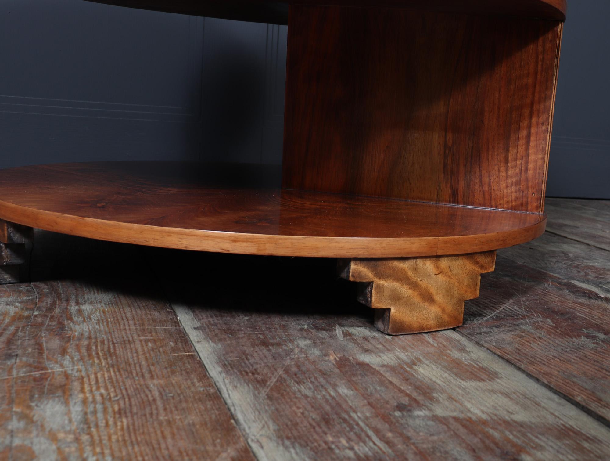 Art Deco Book Coffee Table in Walnut 7