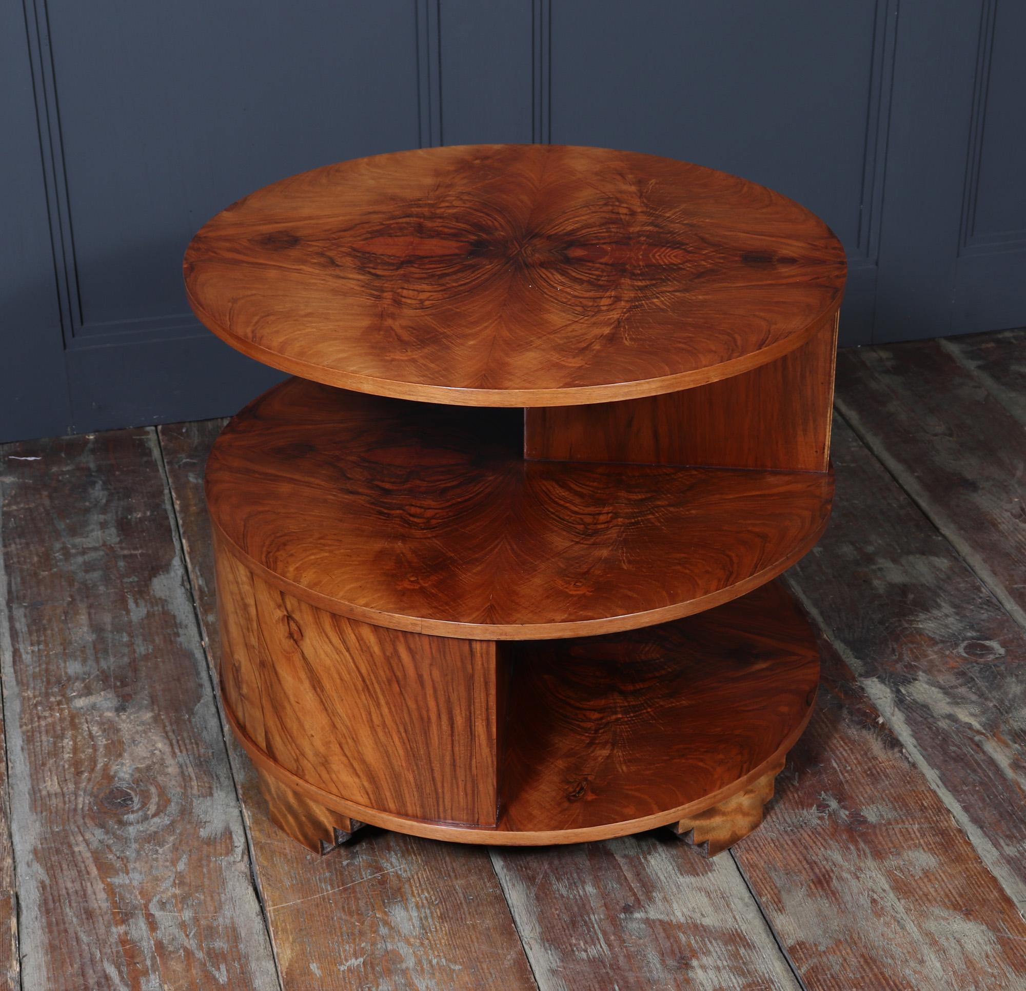 Art Deco Book Coffee Table in Walnut 1