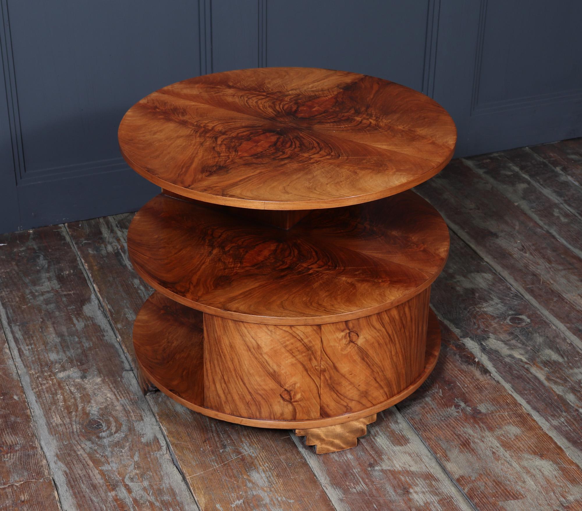 Art Deco Book Coffee Table in Walnut 2