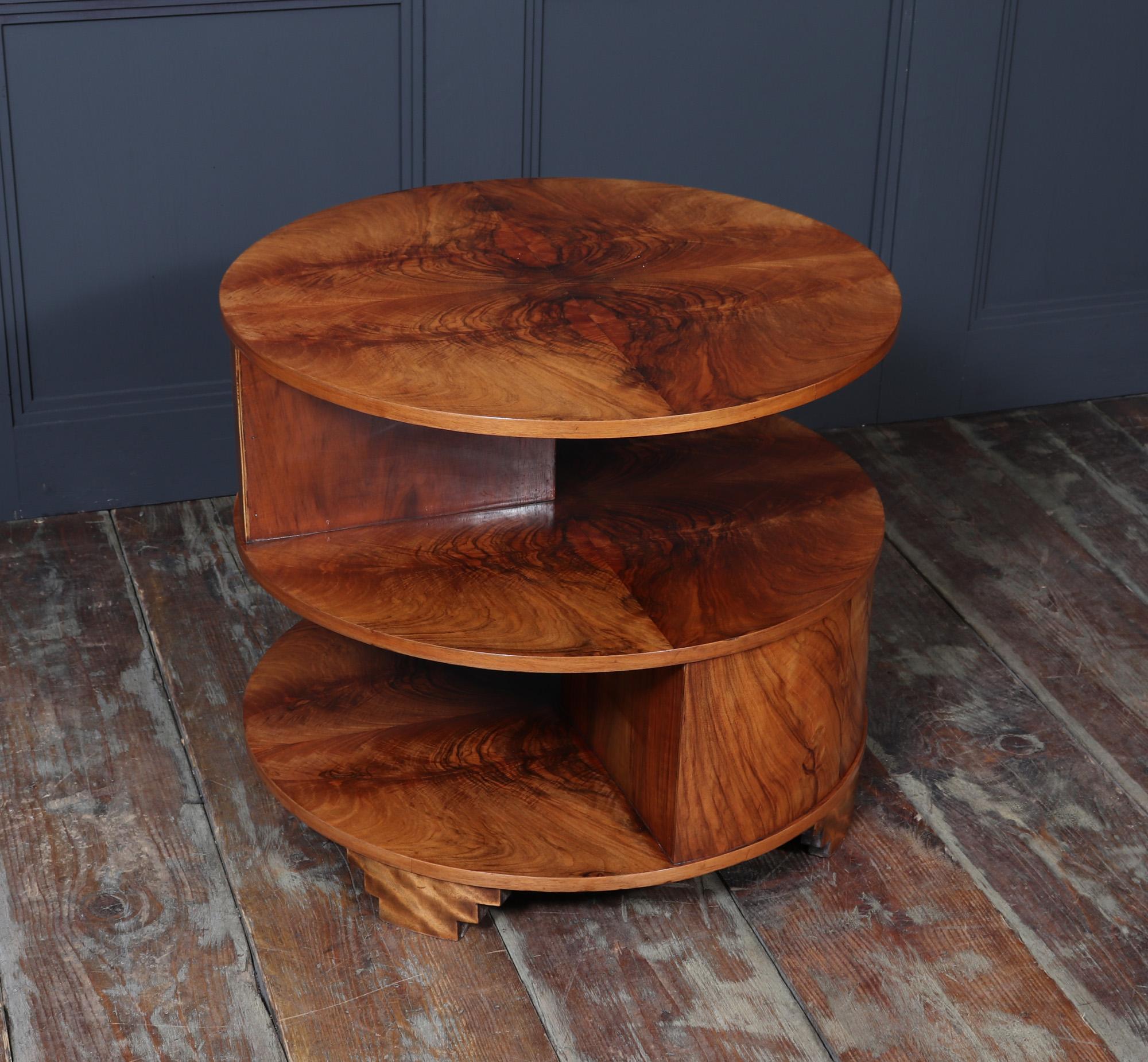 Art Deco Book Coffee Table in Walnut 3