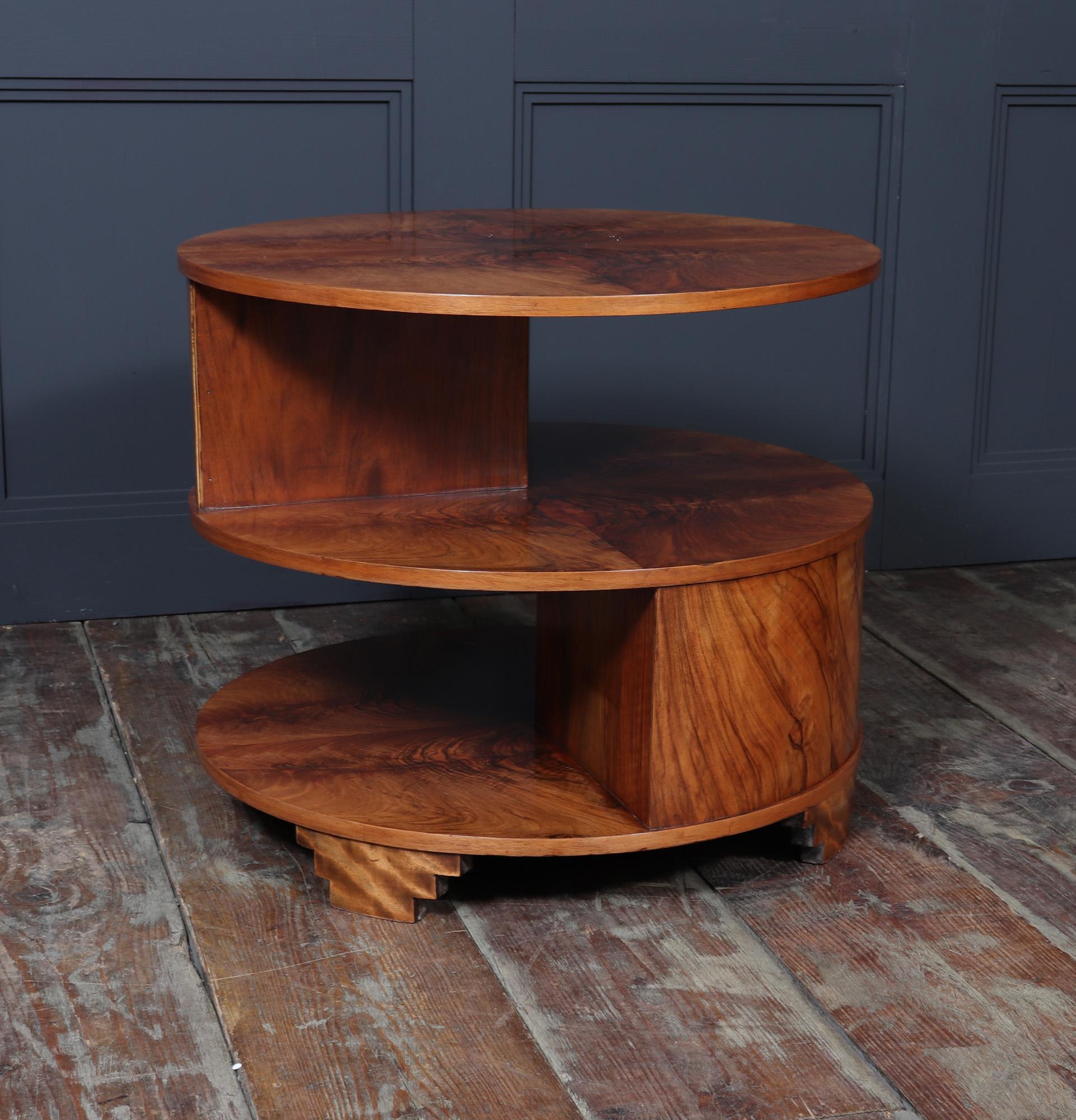 Art Deco Book Coffee Table in Walnut 4