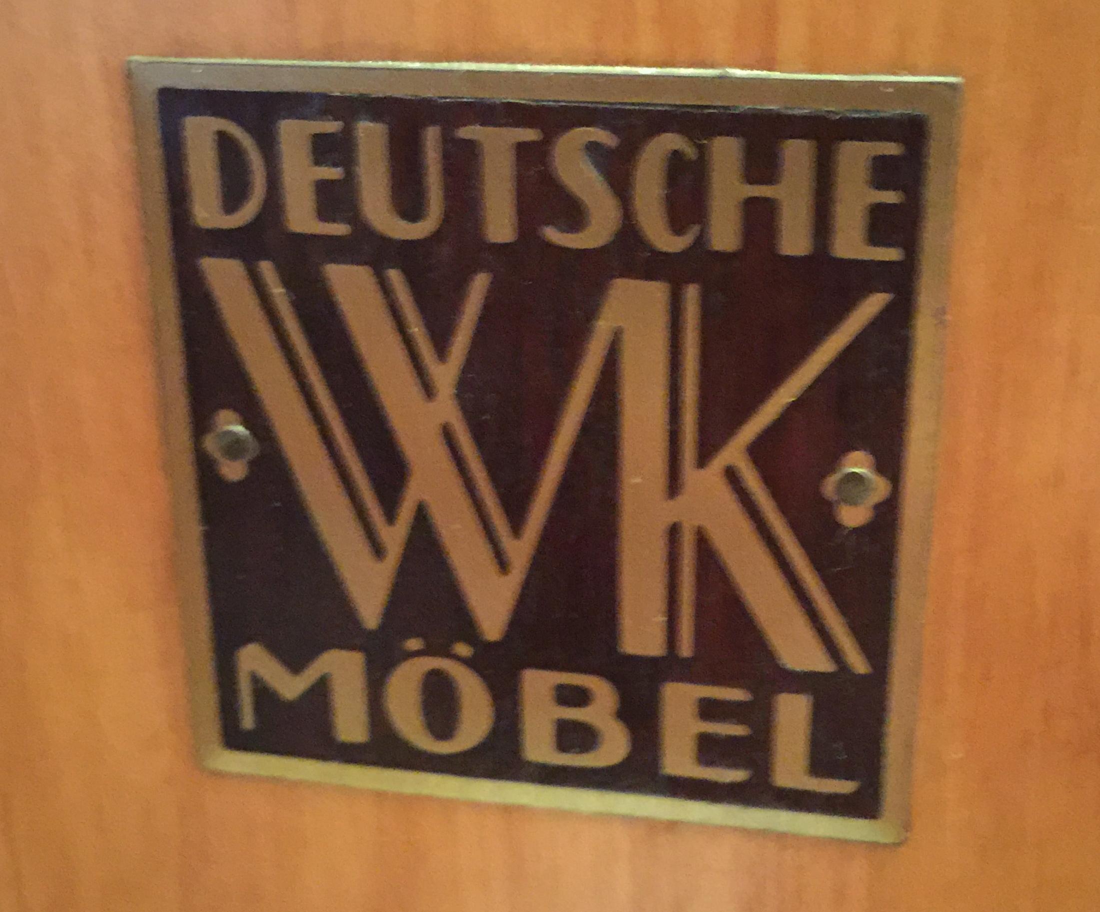 Wood Art Deco Bookcase, 1930, German, Sign: Deutsche WK Mobel For Sale