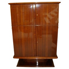 Vintage Art Deco Bookcase and Bar, 1930, French, Material: Wood