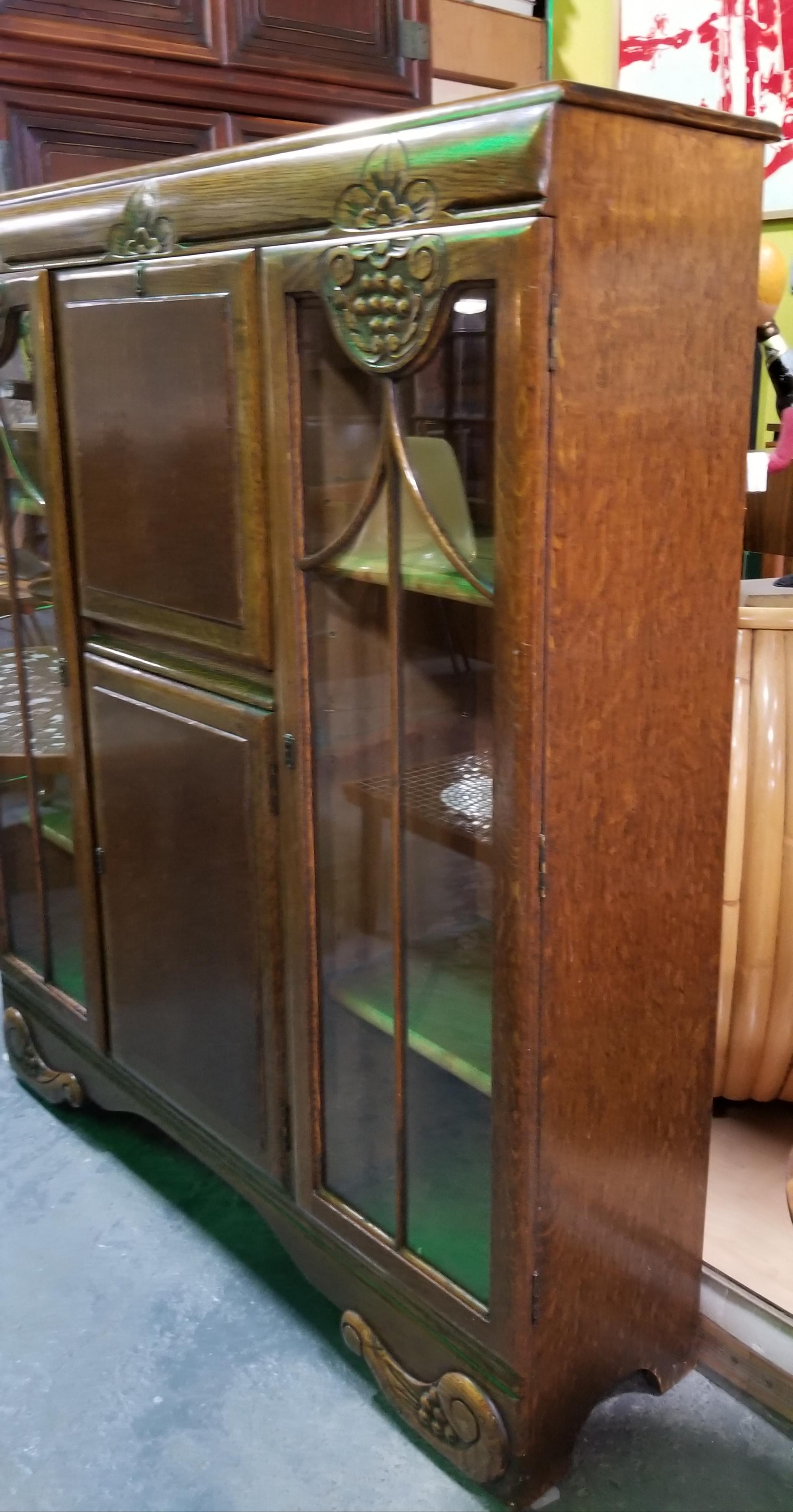 Art Deco Bookcase Desk In Good Condition For Sale In Fulton, CA