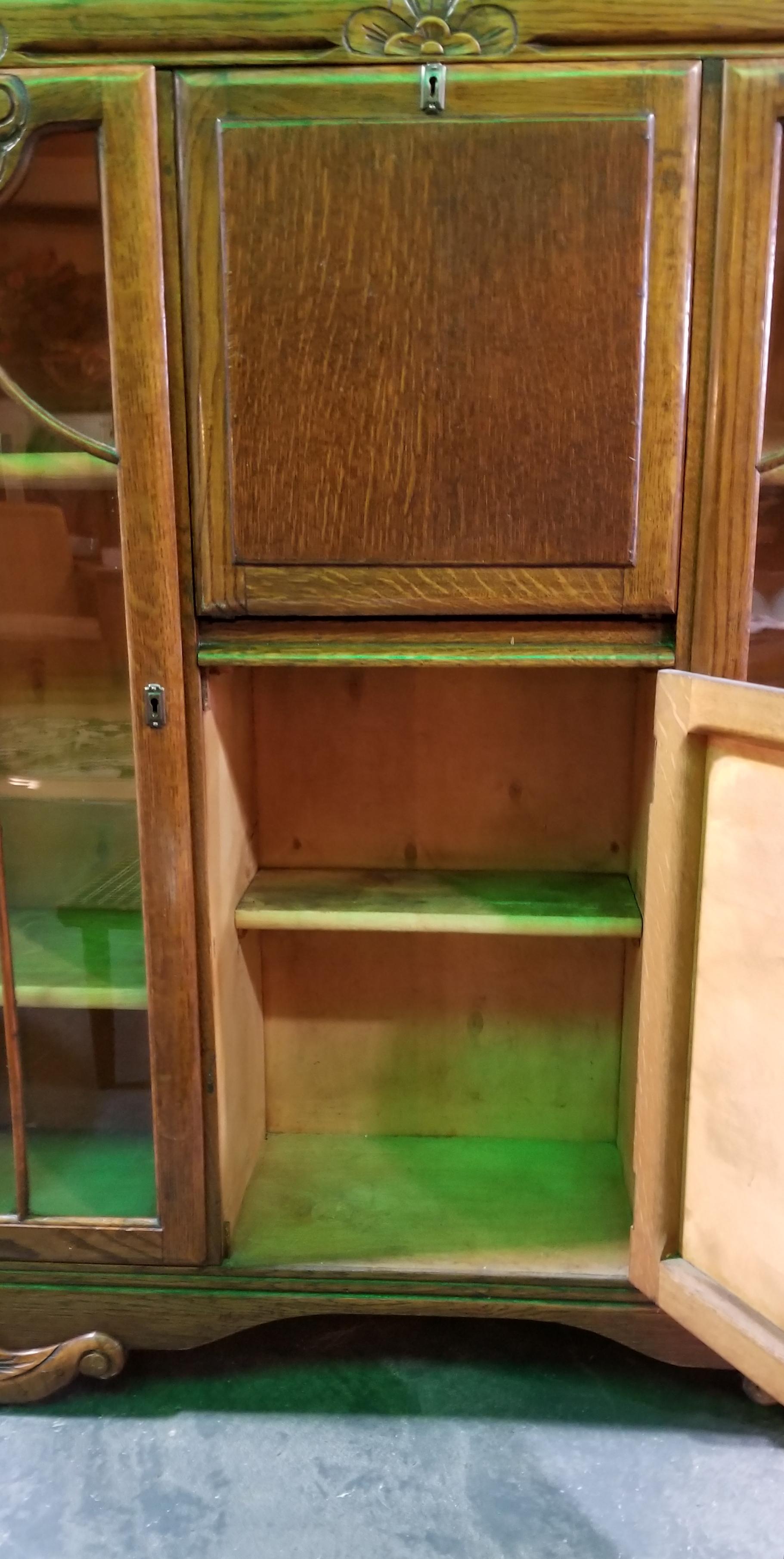 Art Deco Bookcase Desk im Zustand „Gut“ im Angebot in Fulton, CA