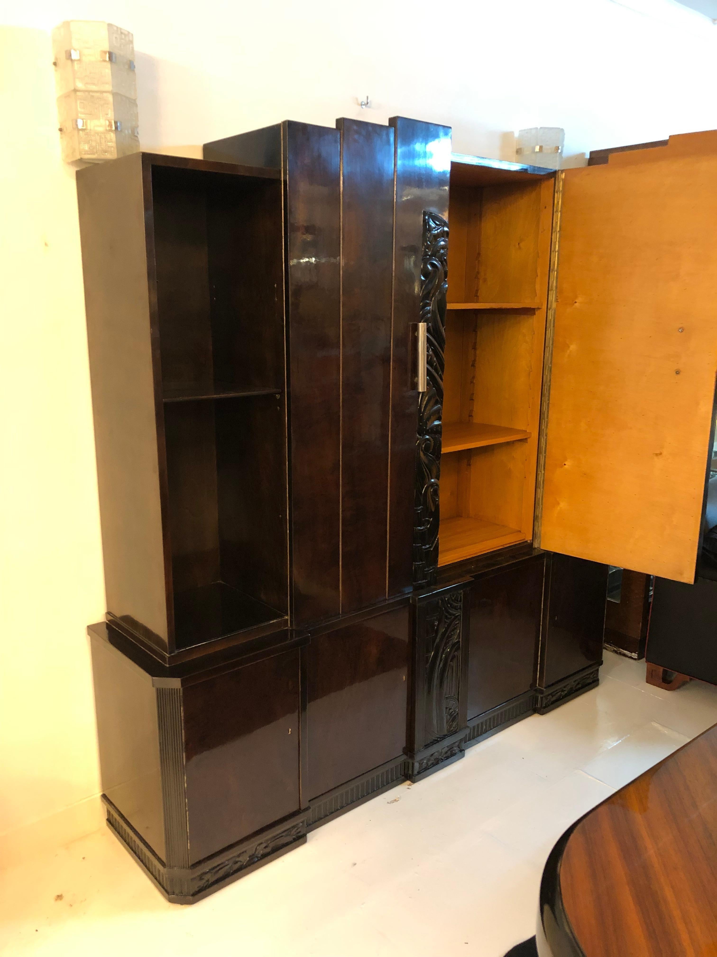 Art Deco Bookcase in Wood, 1920, French For Sale 7