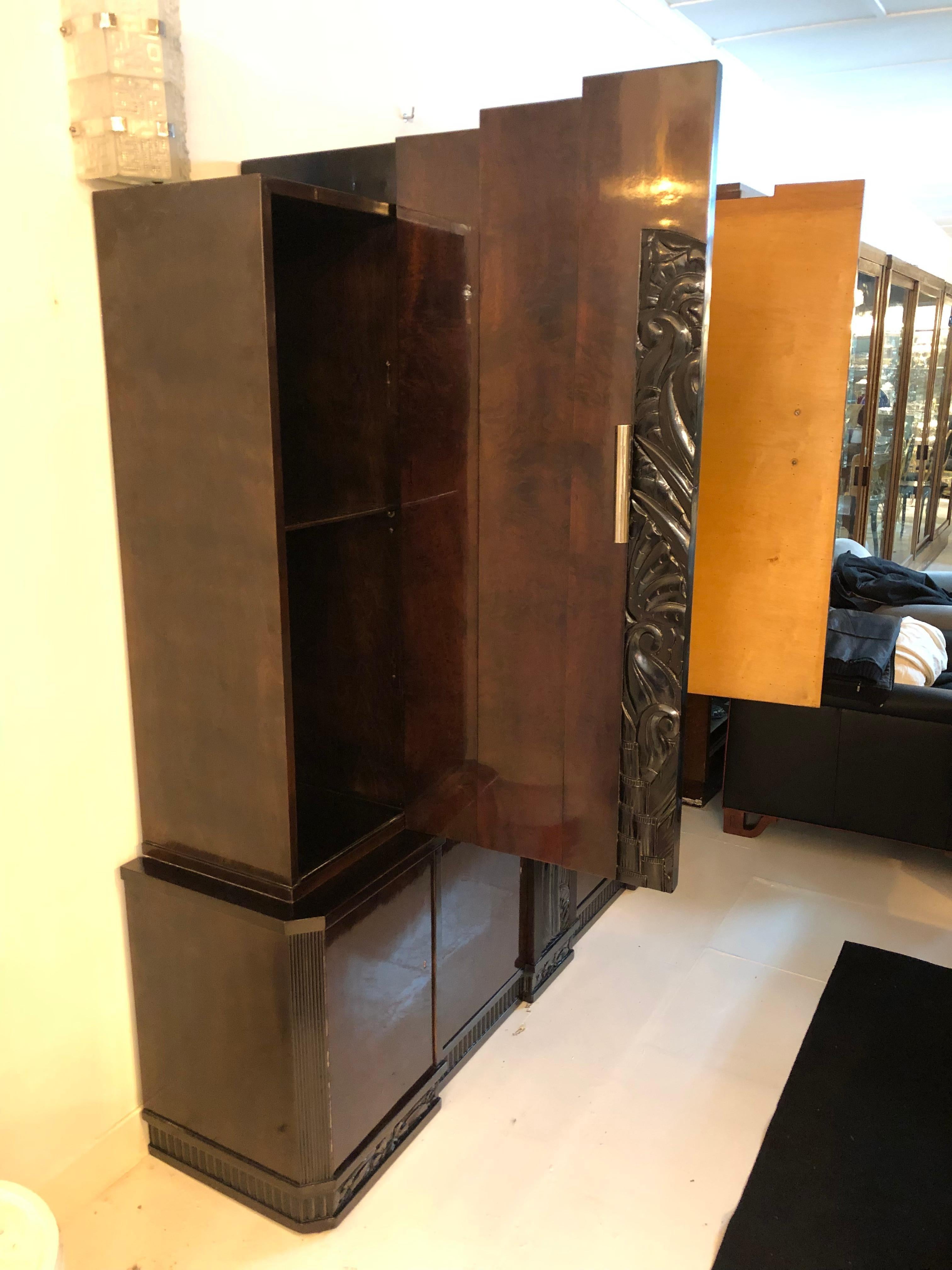 Art Deco Bookcase in Wood, 1920, French For Sale 9