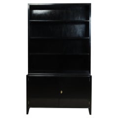 Art Deco Bookcase Polished Piano Black, circa 1930