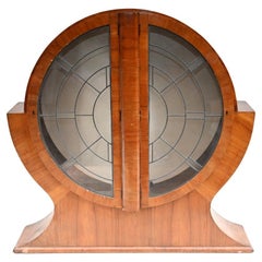 Art Deco Bookcase Round Display Cabinet Period 1920s