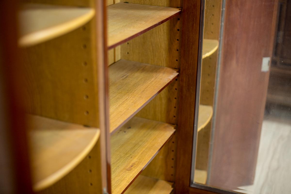 European Art Deco Bookcase Veneered with Mahogany, circa 1920-1930