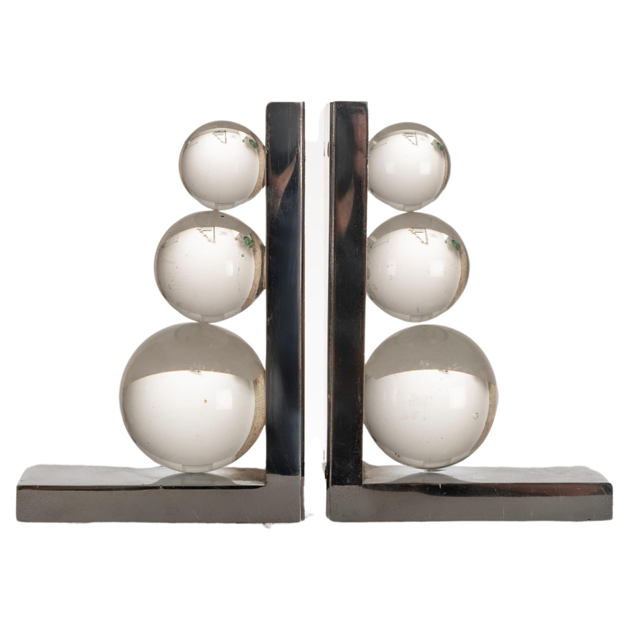 Art Deco Bookends attributed to Jacques Adnet circa 1930 For Sale