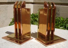 Art Deco Bookends by Walter Von Nessen for Chase Brass, Pair
