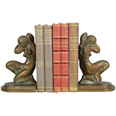 Art Deco Bookends in Bronze, Tinos, Denmark, 1930s