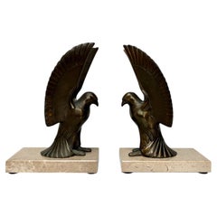 Art Deco Bookends Signed LUC