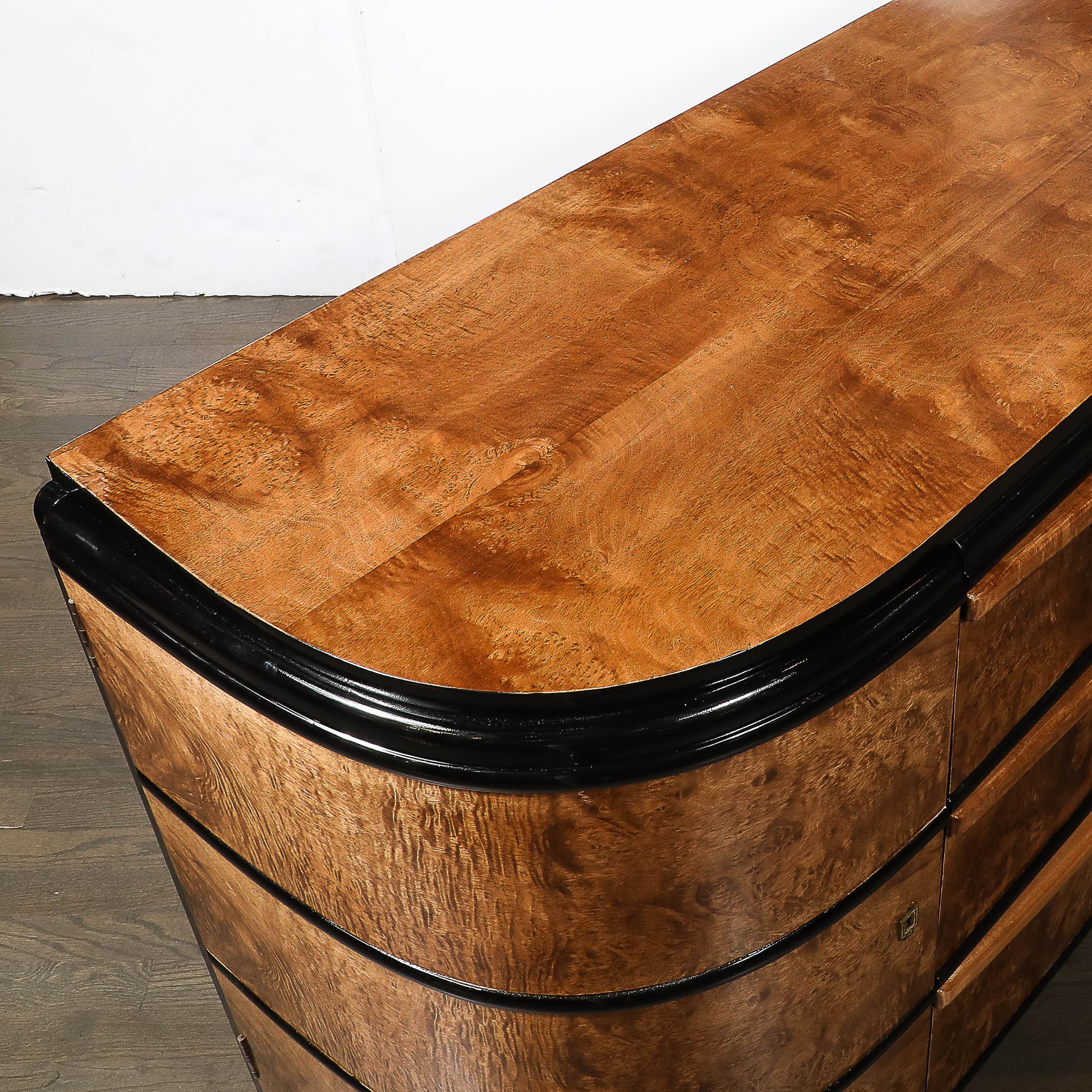 Aparador Art Decó de madera de olmo y laca negra de Donald Deskey en venta 7
