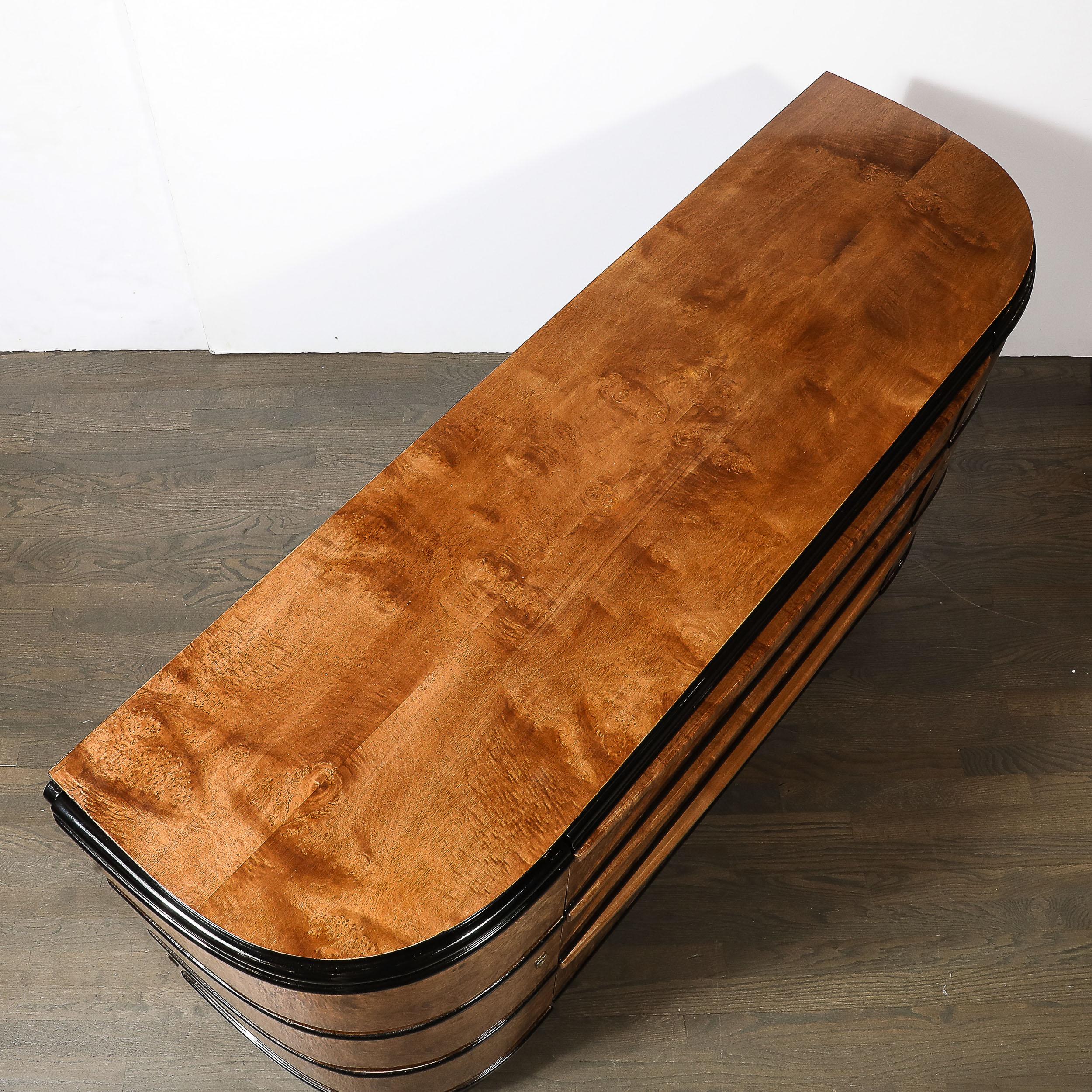Aparador Art Decó de madera de olmo y laca negra de Donald Deskey en venta 8