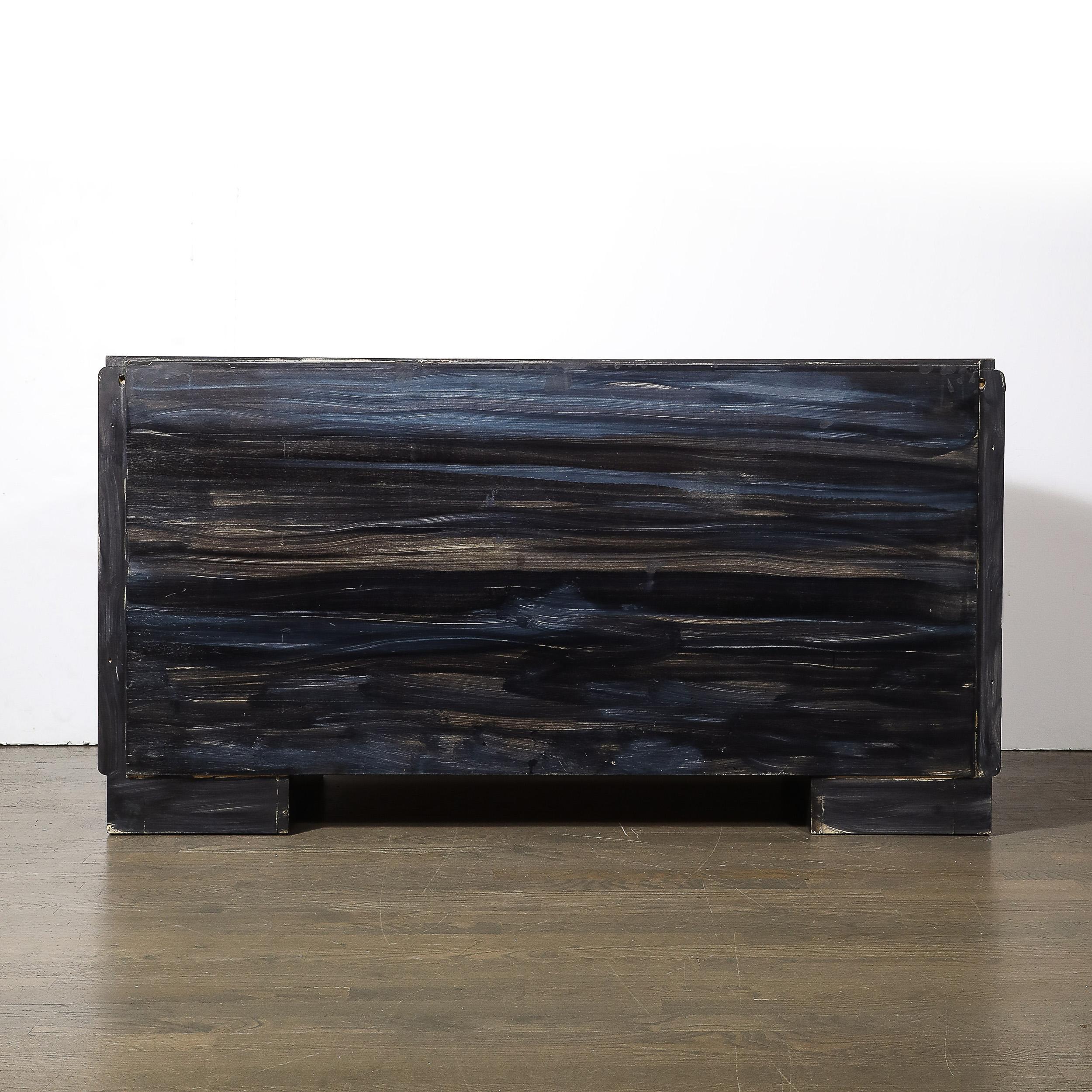 Aparador Art Decó de madera de olmo y laca negra de Donald Deskey en venta 9