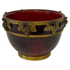 Art Deco Bordeaux Flambé Bowl by MP Sévre-Paul Milet