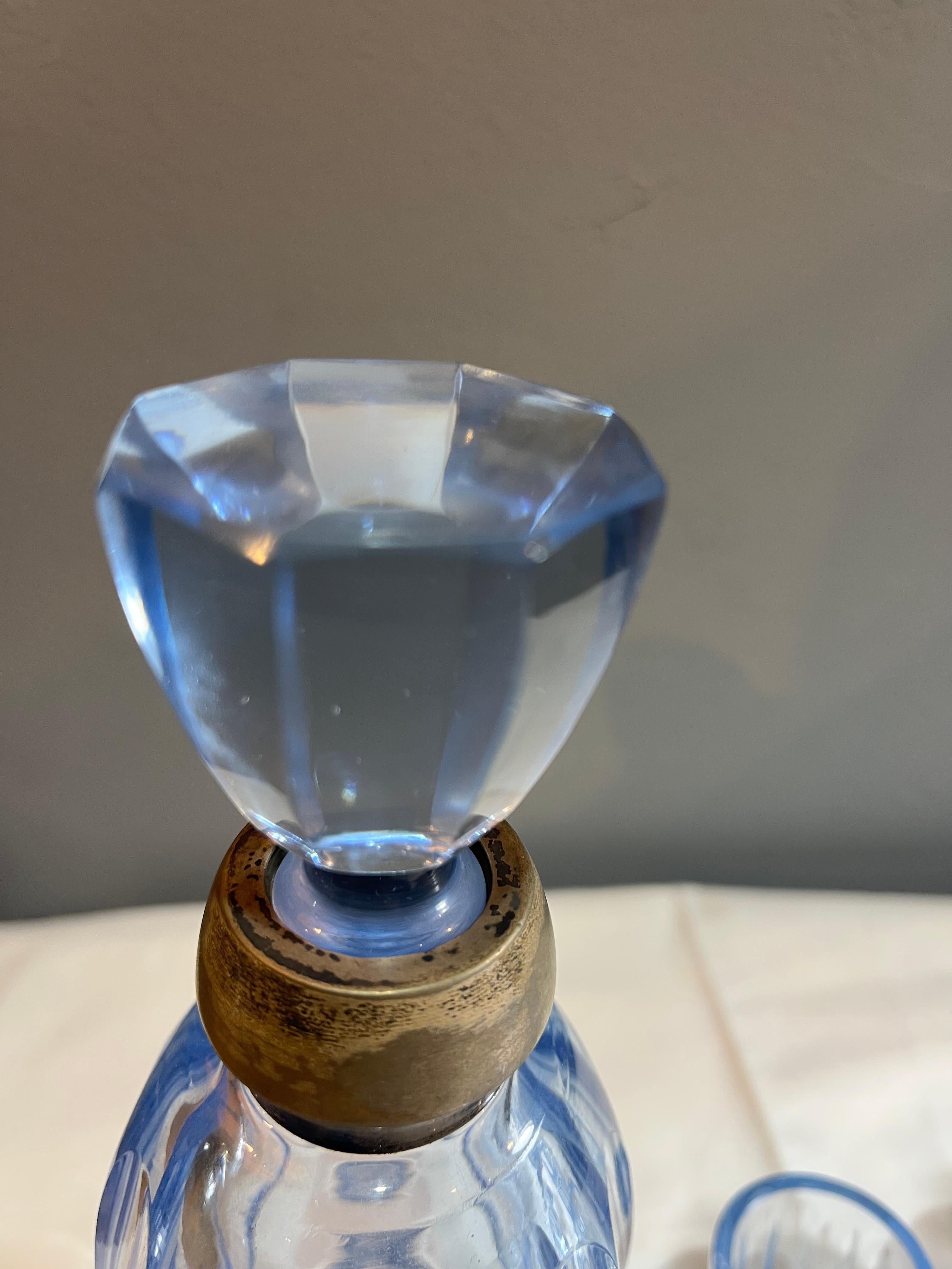 Art Deco Bottle and Glass Set from the 50s For Sale 1