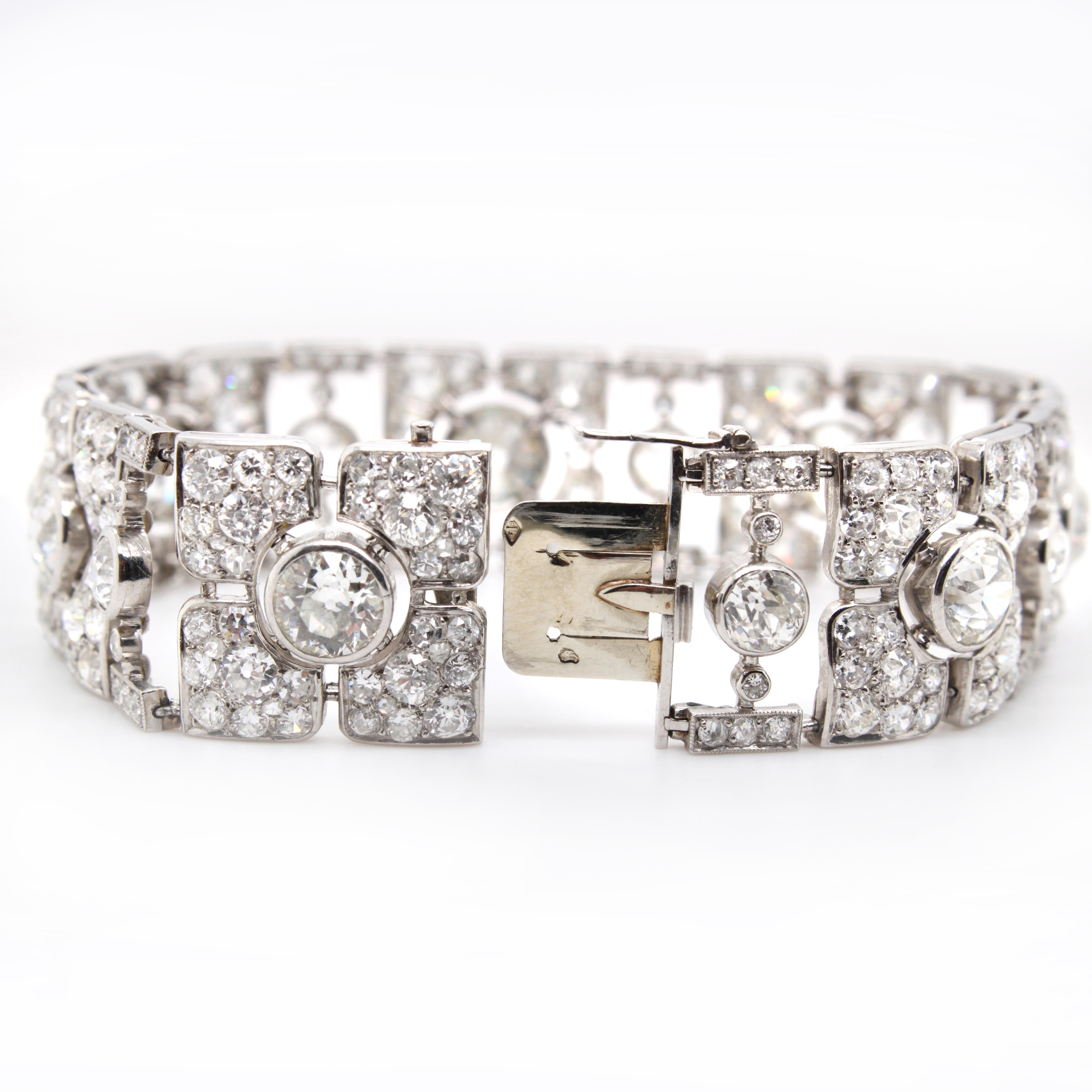 Boucheron Art Deco Diamond Bracelet, 1920s In Excellent Condition In Idar-Oberstein, DE