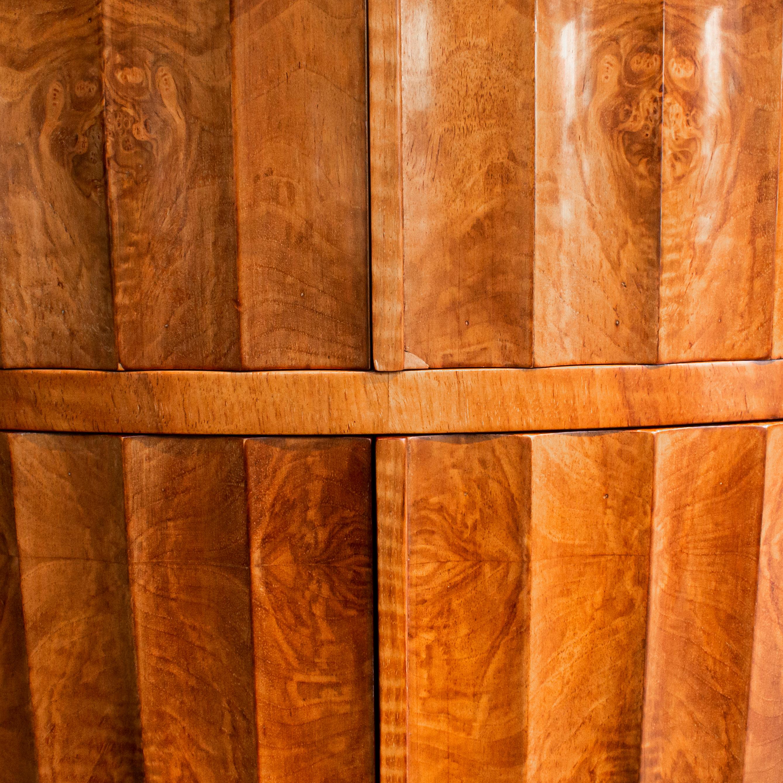 Art Deco, Bow Fronted, Walnut Cocktail Sideboard by Harry and Lou Epstein 11