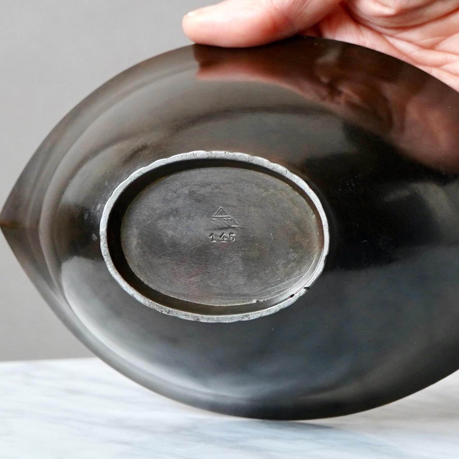 Art Deco Bowl by Just Andersen, Denmark, 1920s For Sale 3