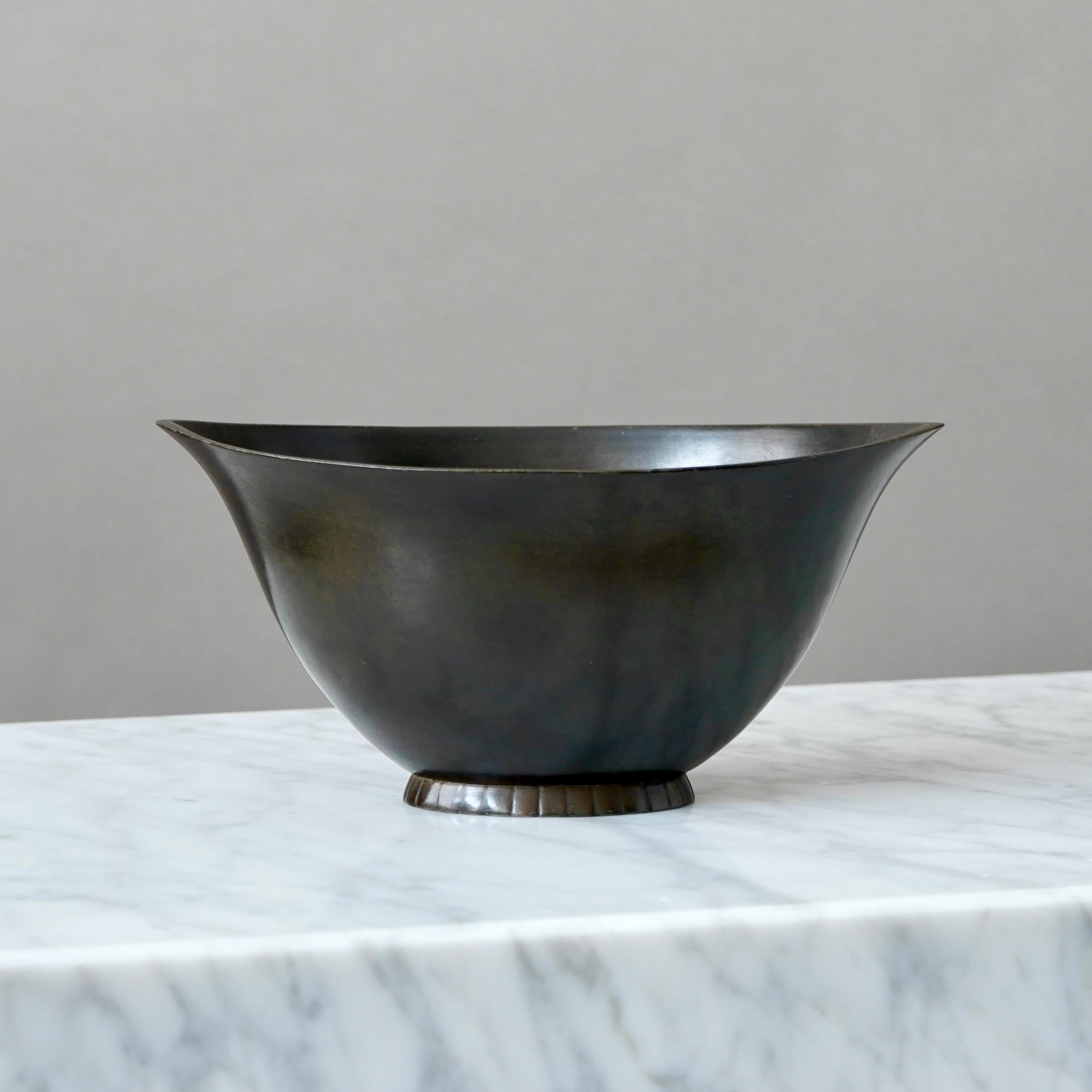 Danish Art Deco Bowl by Just Andersen, Denmark, 1920s For Sale